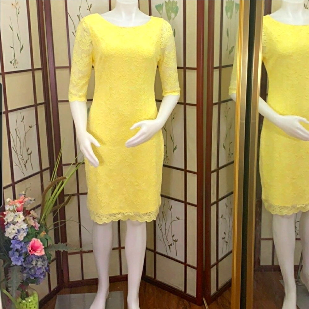 Canary Lace Dress